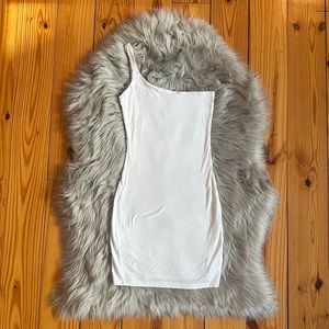 White Bodycon Lined Minidress